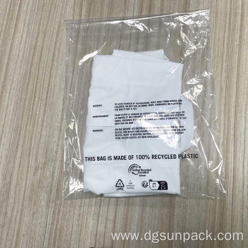 clear recycled clothing poly bags clear grs polybag